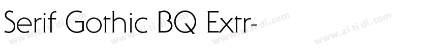 Serif Gothic BQ Extr字体转换